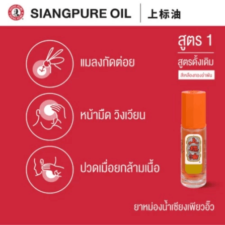 ยาหม่องน้ำ เซียงเพียว สูตร 1 ขนาด 3 ซีซี (ชนิดลูกลิ้ง) จำนวน 12 ชิ้น_2